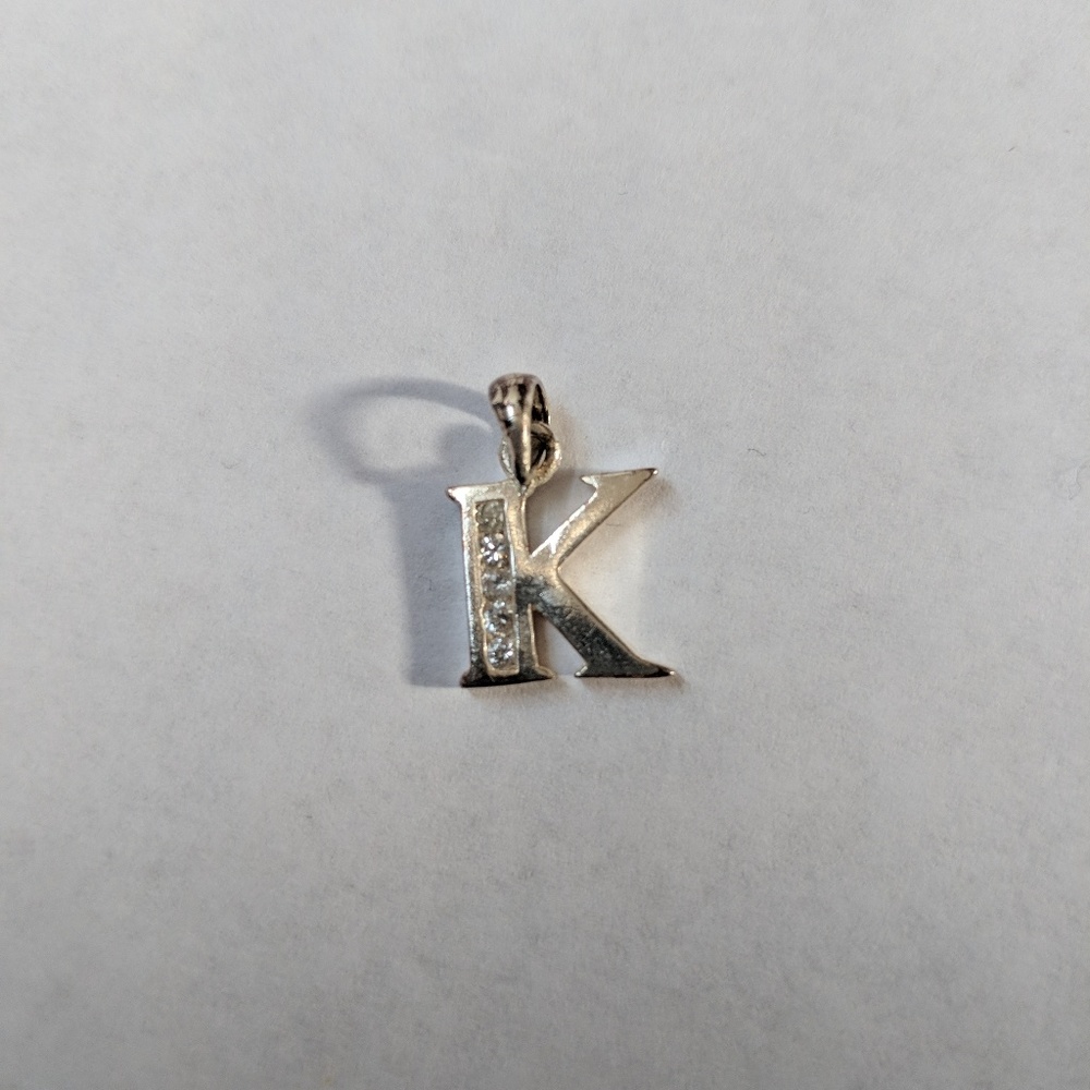 "K" Pendant for necklace